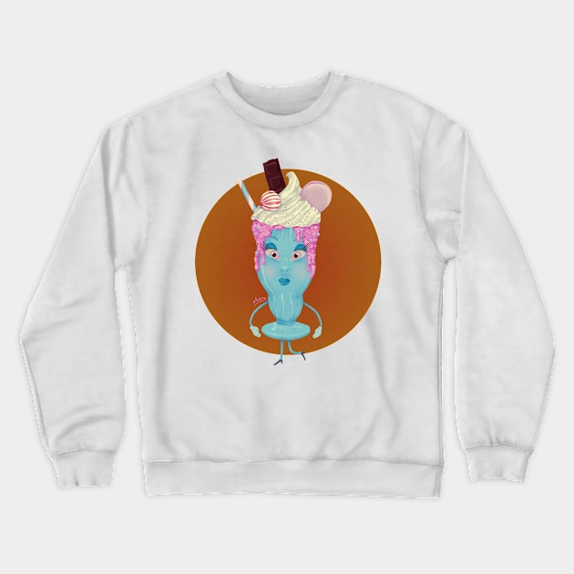 Miss Pinky Sugar Crewneck Sweatshirt by AlinaPlesia